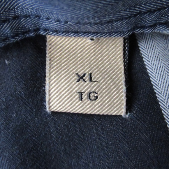 Burberry Men's Check Cotton Short Sleeve Shirt Navy Size XL - Picture 9 of 12